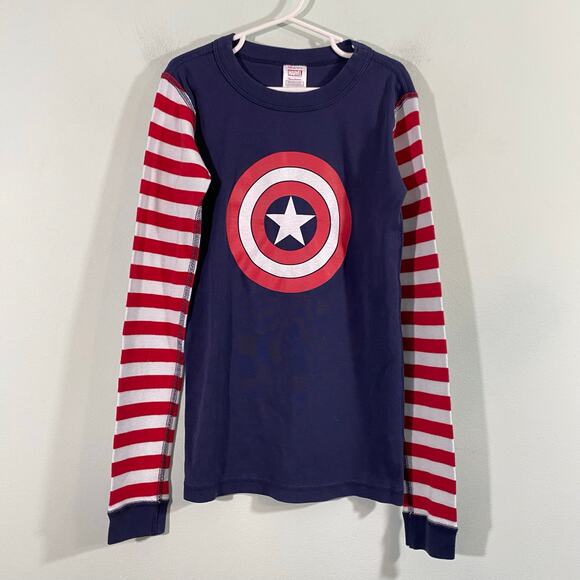 Hanna Andersson Other - Hanna Andersson Captain America Shield Pajamas Top Size 12